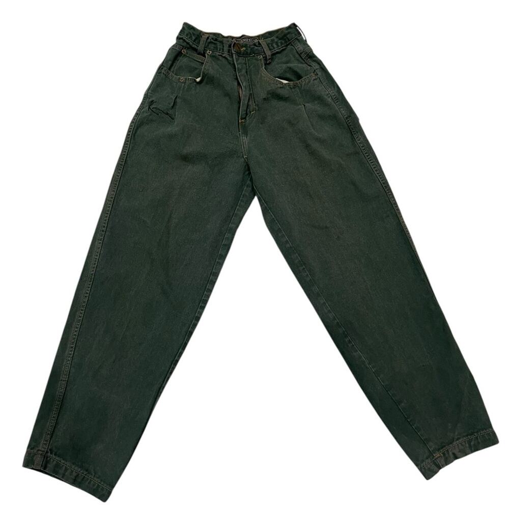Karl Kami Dark High-Waisted Green 90's Baggy Made In USA Size: XS/28